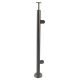 Stainless steel railing posts for glass infill Floor mounting End post left 900mm 8mm