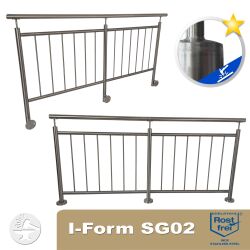 I-vorm roestvrij staal Bar Railing Railing Set Typ SG02I