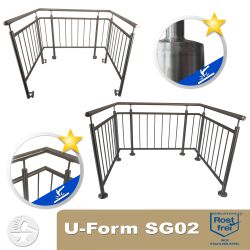 U-vorm roestvrij staal bar reling set Typ SG02U