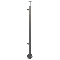 Stainless steel railing posts for bar railing Typ SG02 Wall mounting End post right 1000mm