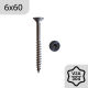 6x60/36 Senkkopf- Wooden Construction Screw TX25 with reinforced head and stainless steel shaft | 1 piece
