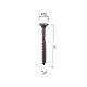 6x60/36 Senkkopf- Wooden Construction Screw TX25 with reinforced head and stainless steel shaft | 1 piece