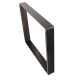 rapa industrial design tavolo con struttura in acciaio grezzo nero