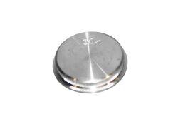 Stainless steel end cap flat 42,4x2mm with knurling Solid...