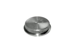 Tappo in acciaio inox piatto 33,7x2mm con zigrinatura Tappo dimpatto in materiale solido