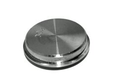 Edelstahl Endkappe gewölbt 42,4x2mm mit Rändelung Vollmaterial Einschlagkappe