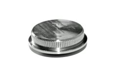 Stainless steel end cap domed 33.7x2mm with knurling...