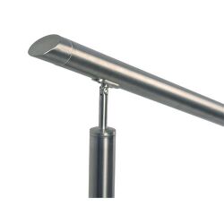 Free-standing stainless steel handrail set - movable type FH01 Ja Post and 1 x wall mounting Arched enp cap