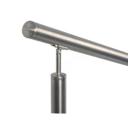 Free-standing stainless steel handrail set - movable type FH01 Ja Floor mounting/surface mounting Flat end cap