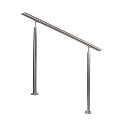 Free-standing stainless steel handrail set - movable type FH01 Ja Floor mounting/surface mounting Round