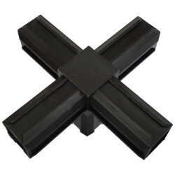 Connector for 30x30mm square tubes
 Cross with holder