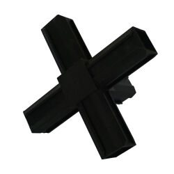 Verbindungsstück für 30x30mm Quadratrohre Kreuz mit Halter