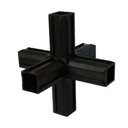 Connector for 30x30mm square tubes
 Cross with two holders