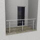 Stainless Steel Railing Railing - Set Type RG01 Floor mounting with cover rosette 3 Stück