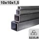 10x10x1,5mm Vierkantrohr Rechteckrohr Stahl Profilrohr Stahlrohr bis 6000 mm