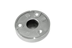 Stainless steel ground anchor pipe connection to plug in for pipe 42,4x2mm, grinded
