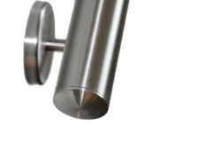 Main courante en acier inox V2A main courante descalier 33.7 rectifiée avec embout droit sur mesure