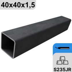 40x40x1.5 mm Steel pipe Square pipe - deburring - no miter