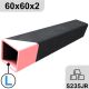 60x60x2 mm steel pipe square pipe miter one side