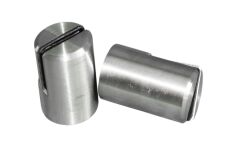 Adattatore per lamiera 25mm V2A acciaio inox opaco spazzolato AISI 304 per lamiere 1,5 - 4 mm per tubi rettangolari