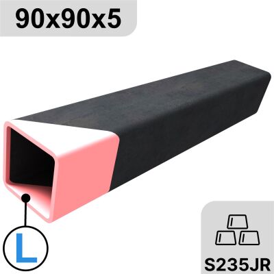 90x90x5 mm steel pipe square pipe miter one side