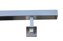 Stainless steel handrail Rectangular AISI 304 50 x 30 grain 240 ground Length 3600 mm