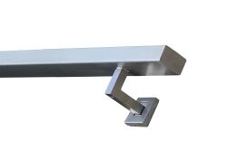 Stainless steel handrail Rectangular AISI 304 50 x 30 grain 240 ground Length 5300 mm