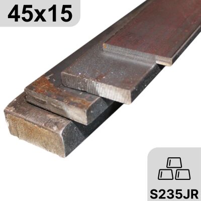 Flachstahl 45x15 mm Bandstahl Flacheisen Stahl Eisen nach Maß