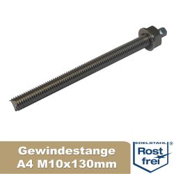 Threaded rod stainless steel A4 Anchor rod M10x130mm