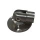 Ground anchor round movable V2A ground with Ø6,5mm drill holes for 33,7x2mm handrails