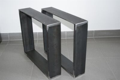 rapa mensalis Industriedesign Bankgestell schwarz Rohstahl 40 x 45 2 Paar ( 4 Stück )