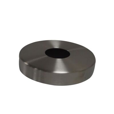 Rosone tondo in acciaio inox V2A rettificato per balaustre 33,7x2mm Ø103mm