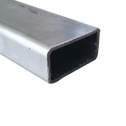 60x40x2 mm tubo in acciaio zincato - orizzontale - obliquo su un lato