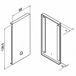End cap for side mounting SMART - Easy Glass Smart