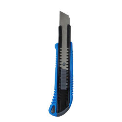 Couteau sécable-18mm en design bleu-noir