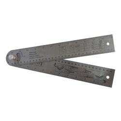 Protractor with scale 600mm for angle and length measurement