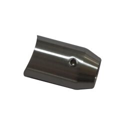 Portabarras de llenado de acero inoxidable V2A rectificado para acero redondo de 12mm y tubo redondo de Ø42,4mm