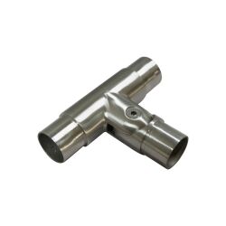 T-connector adjustable stainless steel V2A polished for...