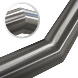 Stainless steel handrail, angled V2A Staircase handrail, polished  Right wall above  Weld seam laminate/ground