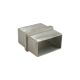 Tube connector straight stainless steel V4A ground for 50x30x2 mm square tube