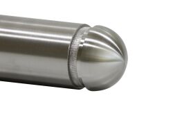 End cap round hollow stainless steel V2A ground For Ø 33.7 x 2mm round tube