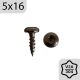 5x16 Stainless steel lens head screw | 10 pieces