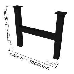 Hannah, H80 gemaakt van poeder gecodeerd staal met gipslassen in zwart (Ral 9005)