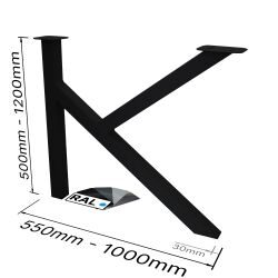 Table kufe Konrad - Le cadre de table en K-shape