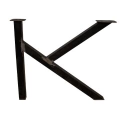 Tischkufe Konrad - K50 aus pulverbeschichtetem Stahl mit verputzten Schweißnähten in Transparent | 1 Stück