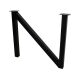 Table runner Norbert - N50 de acero en polvo en negro (RAL 9005)