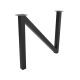 Table runner Norbert - N70 de acero en polvo con soldaduras en atracita (RAL 7016)