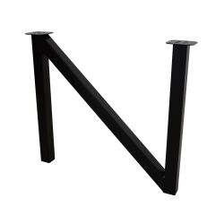 Table runner Norbert, N80 gemaakt van poeder-coated staal met gipslassen in zwart (Ral 9005)