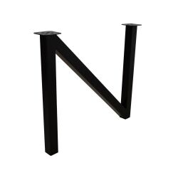 Table runner Norbert, N80 gemaakt van poeder-coated staal met gipslassen in zwart (Ral 9005)