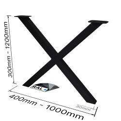 Tavolino Xavier - Il telaio della tabella in X-shape